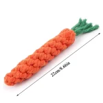 1Pcs Carrot Dog Bite Rope Pet Dog Toys Safe Durable Braided Bite Dog Chew Toys Resistant Puppy Molar Cleaning Teeth Cotton Rope 5