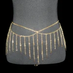 Festival Women's Metal Body Jewelry Sexy Fashion Belly Chain Tzitzit  Stars Waist Chain Birthday Party Daily Wear Accessories 3