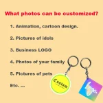 Personalized Keychains Designer Custom Cartoon Llavero Key Chain Photo Customized Anime Charms Hologram Clear Acrylic Key Rings 2