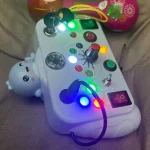Montessori Busy Board Sensory Toys Cartoon with LED Light Switch Control Board Travel Activities Children Game for 2-4 Years Old 3