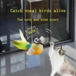 Pet Toy cat Plush toy emulates the sound bird to amuse the cat elastic rope to relieve boredom and resist scratching and biting 2