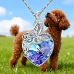 1 piece commemorative pet butterfly colorful necklace urn 4
