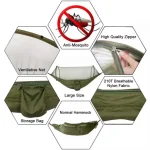 Outdoor Camping Hammock High Strength Parachute Fabric With Mosquito Net Lightweight Hanging Hammocks Hanging Bed Net 250x120cm 5