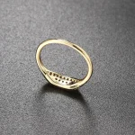 Dainty Minimalist Stacking Ring For Women Trend Cubic Zircon Gold Color Crystal Finger Accessories for Female Jewelry Gift R737 3