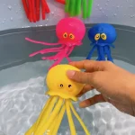 Baby Bath Toys Sponge Water Absorbing Octopus Squeezing Stress Relief Toys Summer Swimming Play Water Bath Toy for Children 5