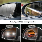 2pcs Universal Anti-Fog Anti-glare Rainproof Car Tuning Rearview Mirror Trim Film Cover Exterior Parts Car Glass Accessories 4