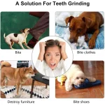 Dog Toy Ball, Nontoxic Bite Resistant Toy Ball for Pet Dogs Puppy Cat, Dog Pet Food Treat Feeder Chew Tooth Cleaning Ball 6