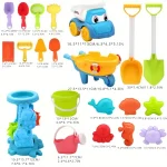 Children's Beach Toy Set, ATV, Sand Digging and Water Toy, Beach Bucket, Hourglass, Shovel, Beach Sand Play Tool Random Colors 2