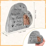 Memorial Stone for Dogs, Sympathy Gift Outdoor Grave Marker Garden Statue Pet Tombstone Comfort 2