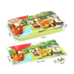 Hot New 60 Pieces Wooden Puzzle Toys for Children Cartoon Vehicle Animal Wood Jigsaw Baby Learning Educational Toy Kids Gift 3