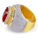 Engagement Rings for Women Wedding Ring K Gold Color Femme Men Gift Big AAA CZ Stone Ring big size Jewelry 4