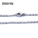 Men Women Jewerly 1mm 16" 18" 20" 22" 24" Inches Links Chain Fashion Necklace Stainless Steel Necklace Classic Pop Rolo Chains 3