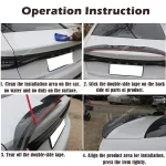 New Style Universal 3pcs Sedan Rear Trunk Tail Rear Spoiler Wing 117-127cm Adjustable DIY Refit Boot Wings Spoiler Car Accessory 5