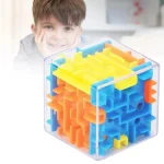 mini 3D Maze Magic Cube Six-sided Transparent Puzzle Speed Cube Rolling Ball Cubes Maze Toys For Children Stress Reliever Toys 4