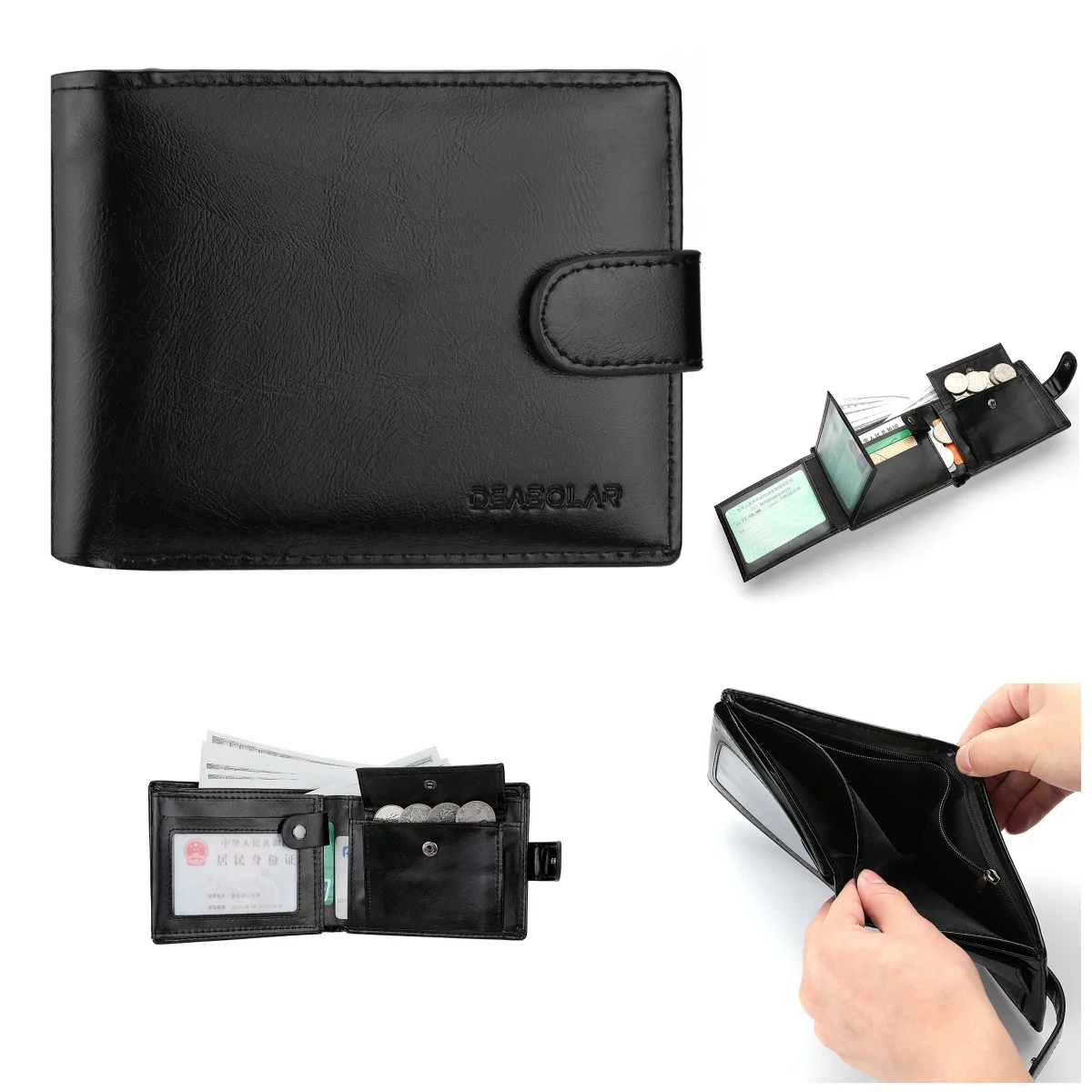 Men's Wallet Large Capacity Multi-Function Short Wallet Multi-slot Zipper Coin ID Credit Card Holder Men's Wallet Men's Wallet Large Capacity Multi-Function Short Wallet Multi-slot Zipper Coin ID Credit Card Holder Men's Wallet