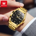 OLEVS Men's Watches Luxury Tonneau Original Top Brand Quartz Watch for Men Waterproof Luminous Week Date Male Wristwatch 3
