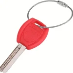 10PCS Steel Wire Keychain Colors Stainless Ring Key Keyring Circle Rope Cable Loop Outdoor Camp Luggage Tag Screw Lock Gadget 4