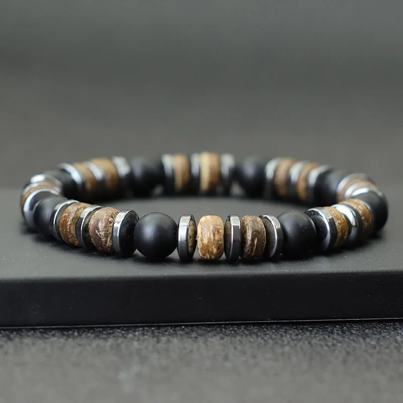 New Vintage Men Bracelet Stone Natural Wooden Braclet Homme Hematite Tiger Eyes Braslet Coconut Bead Brazalete Pulsera Hombre New Vintage Men Bracelet Stone Natural Wooden Braclet Homme Hematite Tiger Eyes Braslet Coconut Bead Brazalete Pulsera Hombre