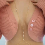 Sexy Metal Zircon Chest Chain for Women Simple Gold Color Double Layered Shell Pendant Waist Chain Party Jewelry Accessories 3