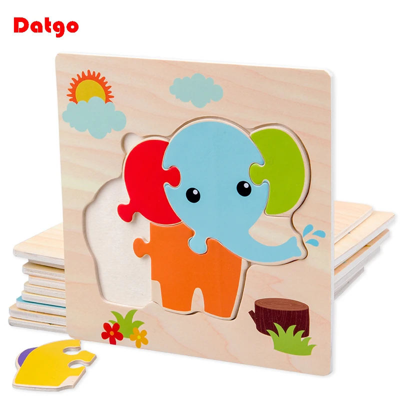 Baby Wooden 3D Puzzles Tangram Shapes Learning Educational Cartoon Animal Intelligence Jigsaw Toys For Children Gift Baby Wooden 3D Puzzles Tangram Shapes Learning Educational Cartoon Animal Intelligence Jigsaw Toys For Children Gift