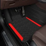 4pcs Luxury Carpet Floor Mat Set For Left-Hand Drive Universal Car Mat Protection Pad Pu Leather For Wear-Resistant Non Slip 3