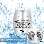 Pet Memorial Small Urns for Dog Ashes, 1.57 inches Mini Aluminium alloy Cremation Urn, Pet Paw Print Keepsake Urn for Ashes 4