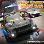 RC Drift Car 4WD Remote Control High Speed Racing Vehicle with LED Lights 2.4GHz Radio 4x4 Off-Road Truck Toy for Children Kids 5