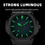 PENGAGAR Trend Men's Watches Classic Fashion Original Quartz Watch for Man Square Dial Waterproof Luminous Date Wristwatch Reloj 3