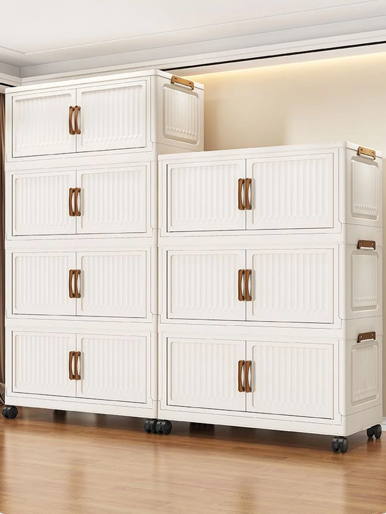 Foldable No-Install Multi-Layer Plastic Baby Wardrobe Clothing Storage Cabinet for Home Living Room Bedroom Storage Box Foldable No-Install Multi-Layer Plastic Baby Wardrobe Clothing Storage Cabinet for Home Living Room Bedroom Storage Box