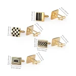 4 Pair Cufflinks For Mens With Gift Box Man Shirt Cufflinks Wedding Guests Gifts Men Gift For Husband Business Tie Clip T0204022 3