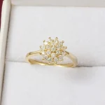 14K Yellow Gold 1.5 Carats Diamond Ring for Women Luxury Engagement Bizuteria Anillos Gemstone 14K Gold and Diamond Wedding Ring 6