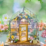 Doll House Kit Mini DIY Flower House Handmade 3D Puzzle Assembly Building Toys Home Bedroom Decoration With Furniture DollHouses 3