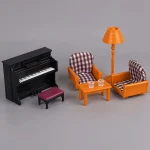 Miniature Furniture 1:12 Dollhouse Kitchen Livingroom Bedroom Set DIY Scene Doll Play Decoration Girl Toy House Gift 2