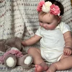 MRB 50CM Full Vinyl Body Girl Waterproof Reborn Doll Maddie Hand-Detailed Painted Visible Veins Lifelike Doll Christmas Toy Gift 2