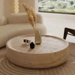 Modern Round Side Table Clear Japanese Industrial Simple Cute Space Saving Coffee Table Unique Mesas Bajas Living Room Furniture 4