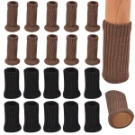 16Pcs Chair Legs Socks Knitted Furniture Feet Floor Protectors Anti-slip Pads Silent Thicken Table Chair Leg Socks Covers 4