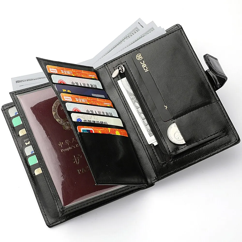 Stylish Travel Passport Bag Multi-Card Card Holder Portable Multi-Function Men's Wallet Stylish Travel Passport Bag Multi-Card Card Holder Portable Multi-Function Men's Wallet