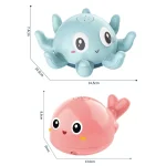 Baby Bath Toys Spray Water Shower Bathing Toys for Kids Electric Whale Bath Ball with Light Music LED Light Toys Bathtub Toy 5