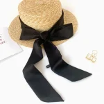 Korean Style 190*5cm Women Plain Chiffon Silk Scarf Solid Color Long Hairband Versatile Decorative Streamer Bag Tie Satin Ribbon 6