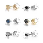 6/12 Pair Wed Cufflinks For Mens Wedding Guest Gift Man Shirt Cufflink Set Vintage Luxury Father's Day Men Cuffs Lawyer Tie Clip 3