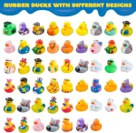Joyfy Rubber Ducks Random Assortment Mini Rubber Duckie Toys for Kids Bath Shower Toys Birthday Gifts Summer Beach Pool Activity 6