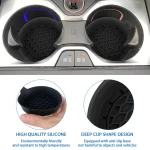 4pcs Car silicone cup holder, universal round car interior storage compartment anti-slip mat 2