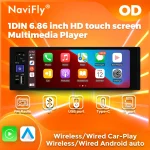 2026 NEW 1DIN MP3 MP5 Car Radio Stereo 6.86 inch HD Touch Screen Carplay Android Auto Multimedia Player BT FM Receiver Head Unit