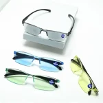 Smart Automatic Zoom Reading Glasses Anti Blue Ray Eyeglasses Autofocus Power Half-Rim Near Far Computer Glasses 2