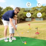 1set children's golf club set outdoor sports toys sports games competitive indoor interactive retractable golf club set toys 2