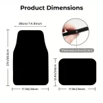 Universal Car Floor Mat Front & Rear Automotive Carpet Floor Mats For Auto SUV Sedans Vans Accessories Dirt and wear-resistant 6
