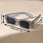 1PC Unisex Retro Square Sunglasses Classic UV Protection Plastic Frame Shades for Outdoor Travel Driving 6