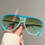 KAMMPT Vintage Pilot Sunglasses Men 2025 New Fashion Multi-color Gradient Shades Women Trendy Casual Outdoor Decor Sun Glasses 4
