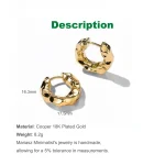 Mariasz Minimalist New Hot Sell Trendy Plated Gold Color Circle Earrings for Women Ear Hoop Earring Classic Jewelry 3