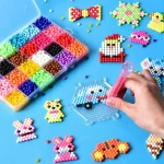 Kids Magical Water Fuse Beads Girls DIY Handmade Water Spray Magic Water Sticky Beads Craft Set Children Puzzle Educational Toys 2